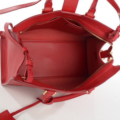 Saint Laurent Calfskin Small Classic Y Cabas Red 5 of 7