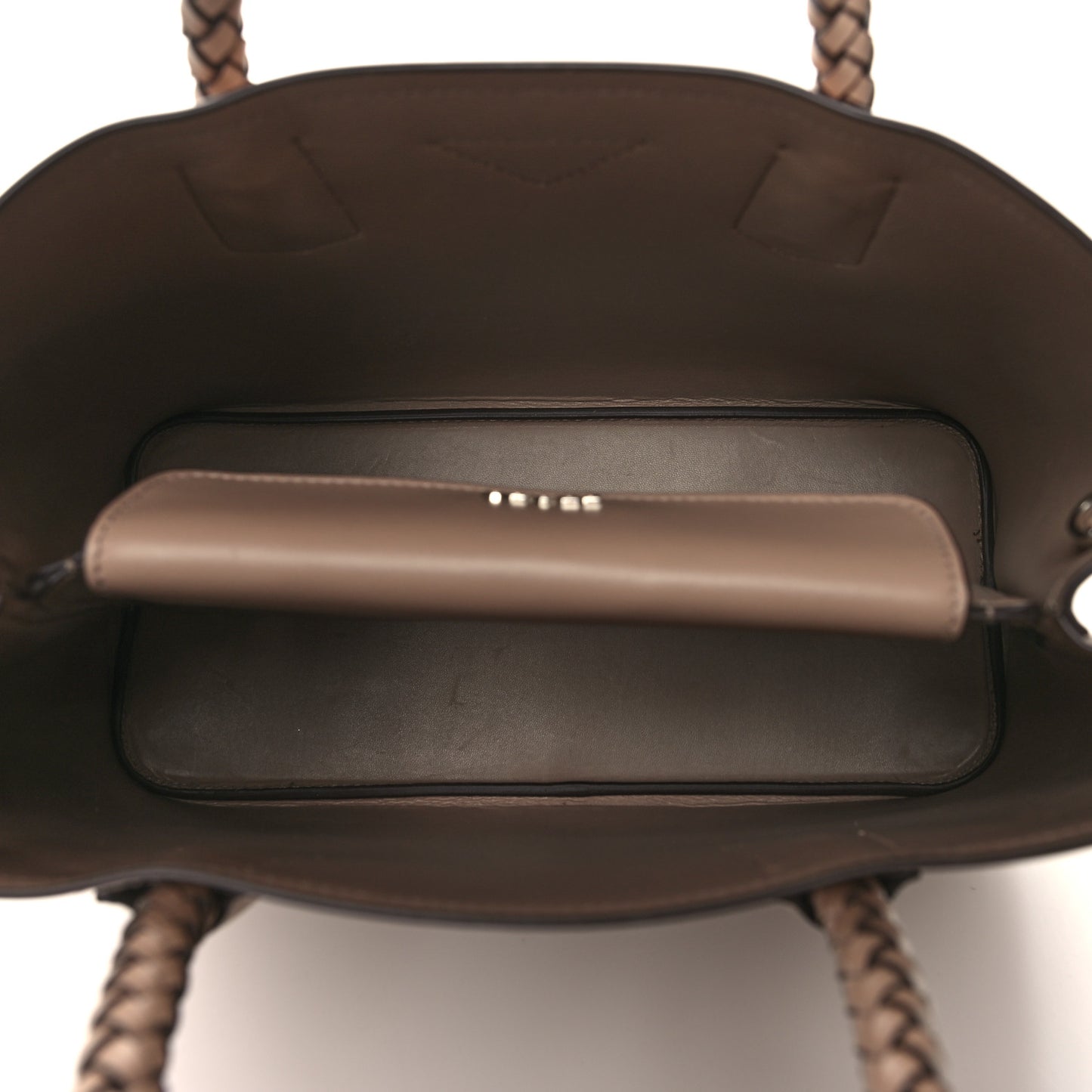 City Calfskin Braided Medium Double Bag Cammeo