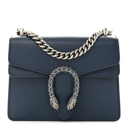 Gucci Dollar Calfskin Crystal Mini Dionysus Shoulder Bag Blue Agata Montana Sapphire 1 of 10