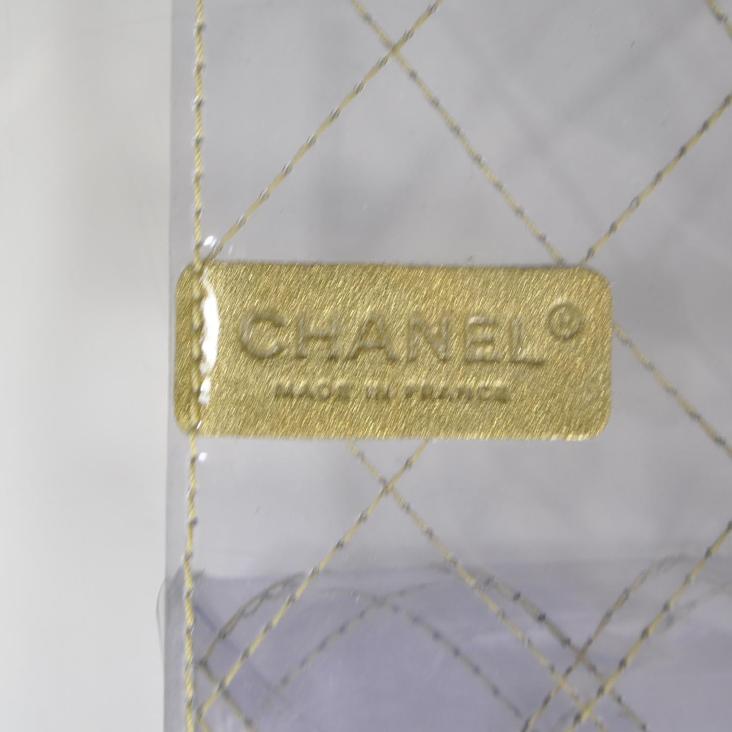 Chanel Vinyl Naked Large Beach Tote Gold 7 of 8