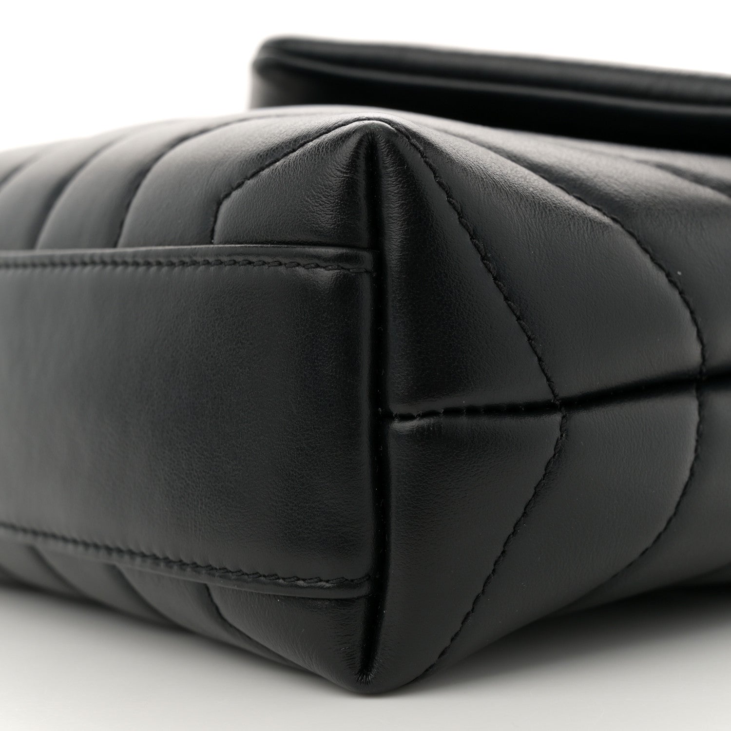 Saint Laurent Calfskin Y Quilted Monogram Toy Loulou Crossbody Bag Black 10 of 11