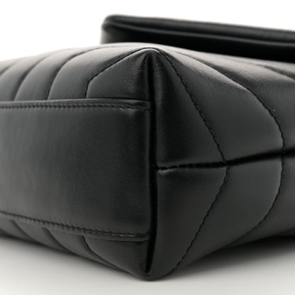 Saint Laurent Calfskin Y Quilted Monogram Toy Loulou Crossbody Bag Black 10 of 11