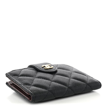 Chanel Caviar Quilted Compact Zipped Pocket Wallet Black 4 of 8