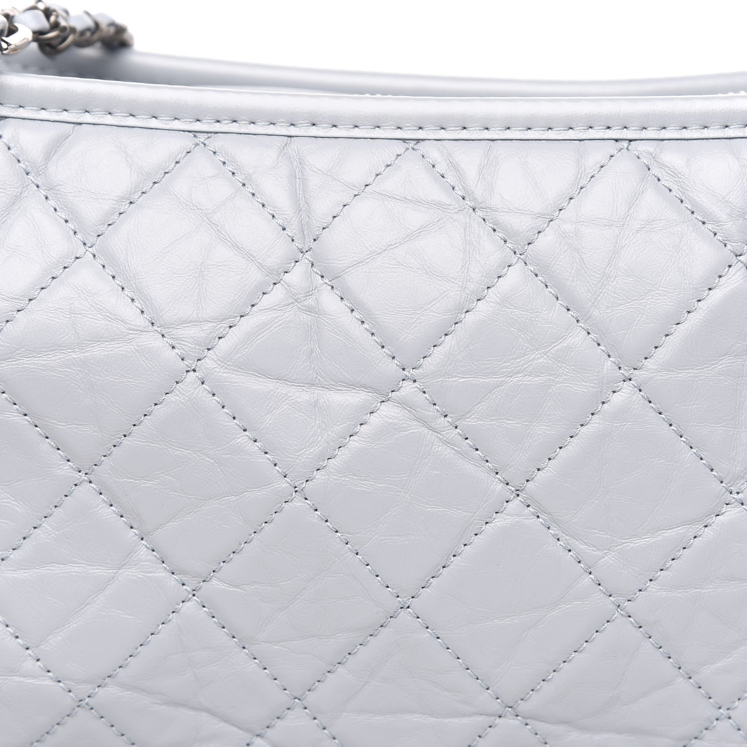 Chanel Aged Calfskin Quilted Medium Gabrielle Hobo Light Blue 10 of 10