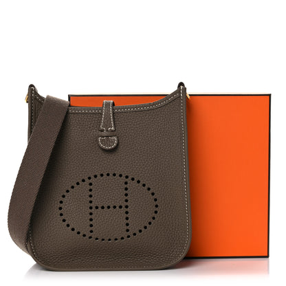 Hermes Taurillon Clemence Evelyne TPM Etoupe 10 of 10