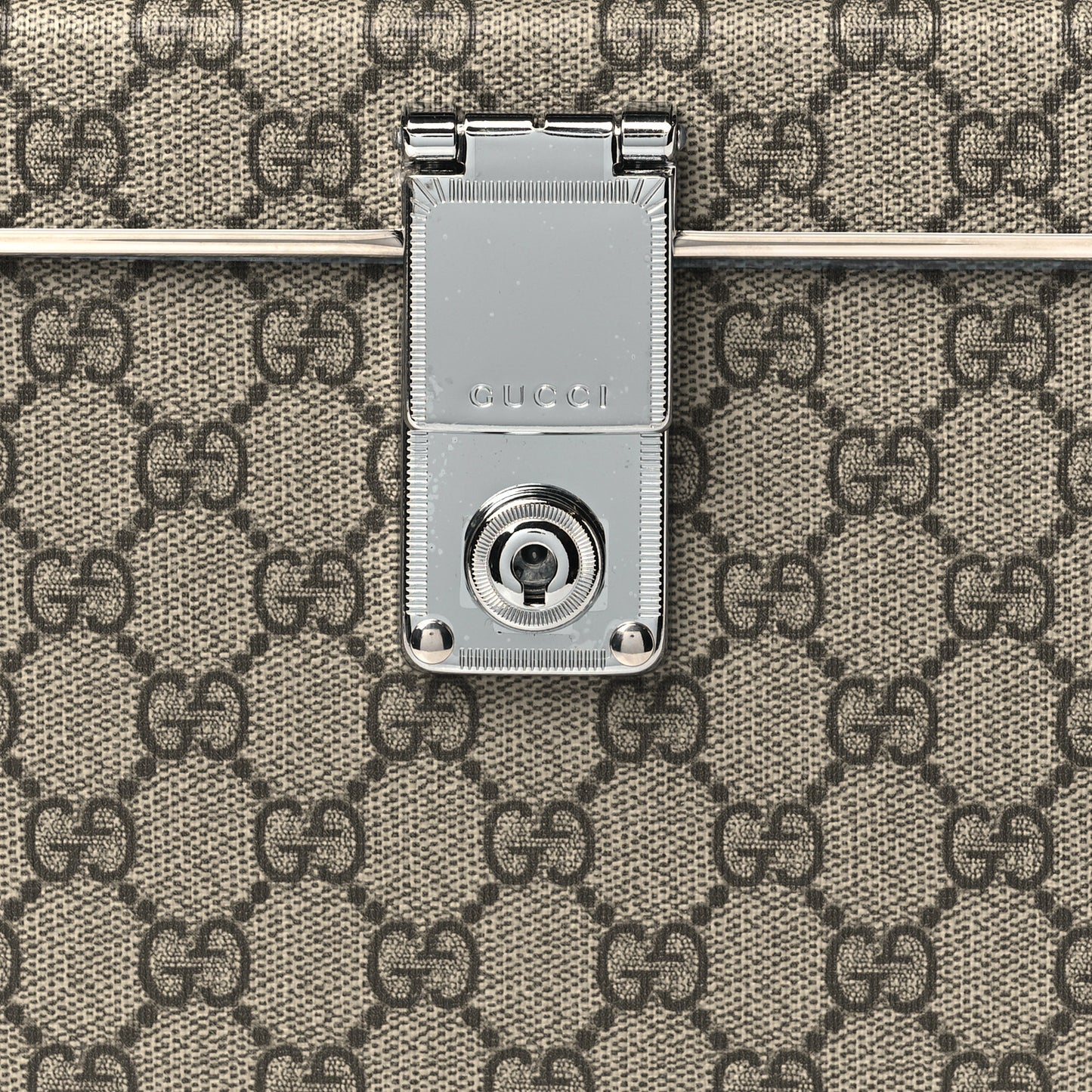 GG Supreme Monogram Globe-Trotter Beauty Case Brown