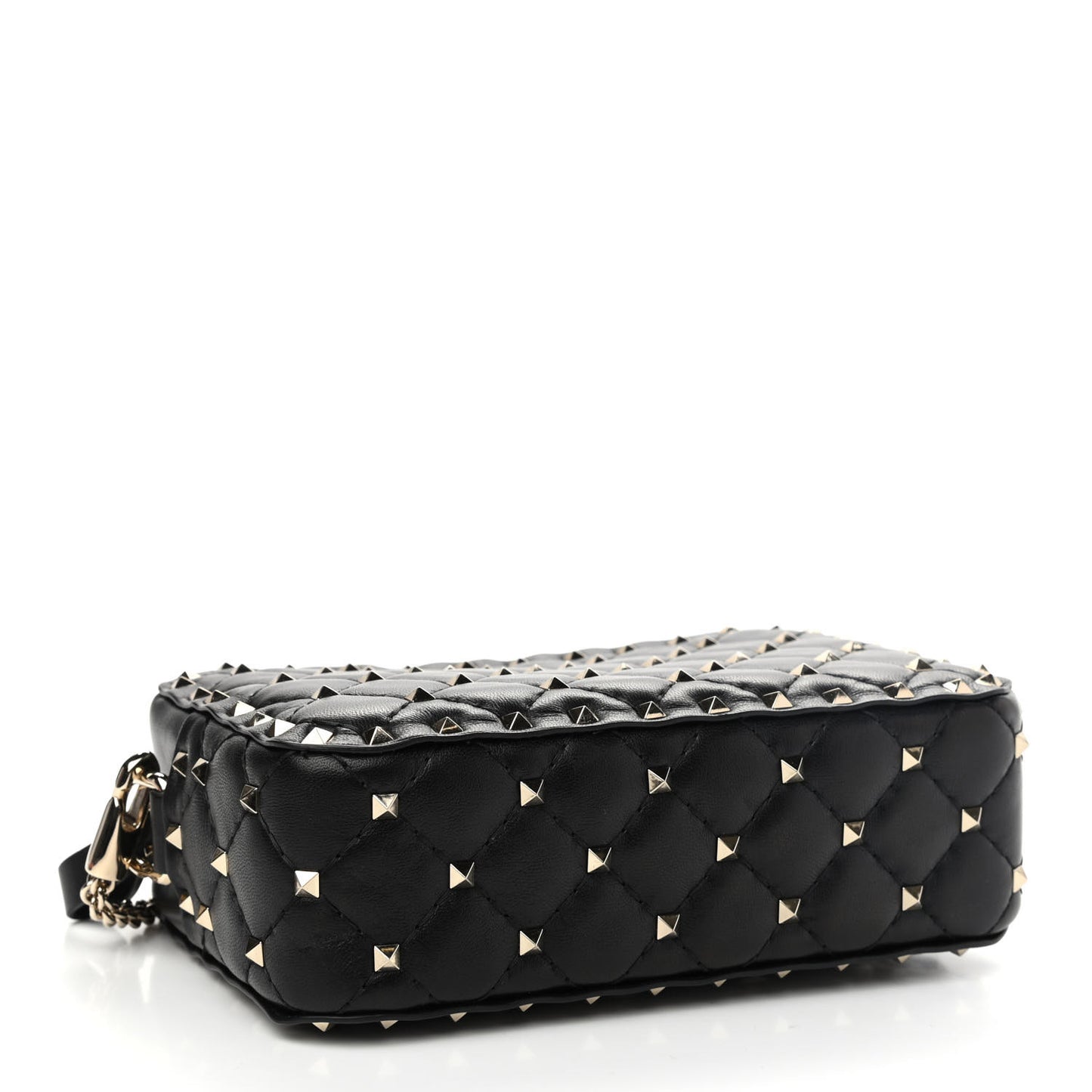 Nappa Rockstud Spike Camera Crossbody Bag Black