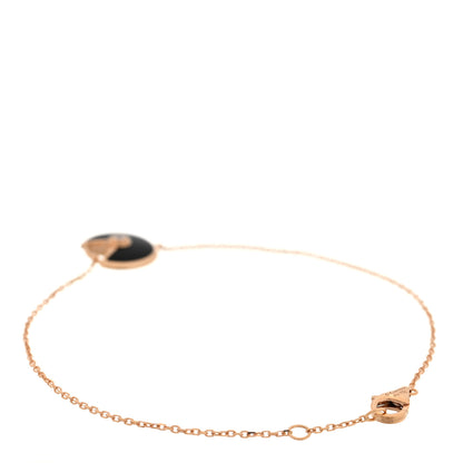 Cartier 18K Pink Gold Diamond Black Onyx Amulette de Cartier Bracelet 2 of 4