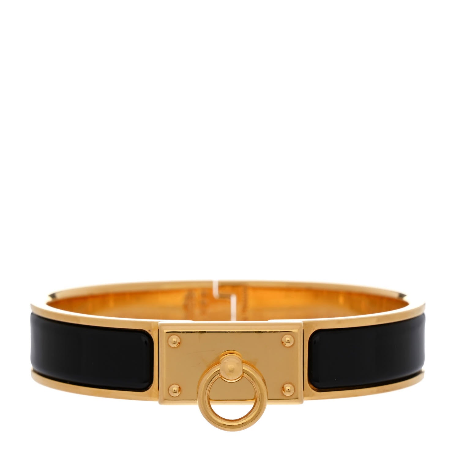 Hermes Enamel Clic Anneau Bracelet GM Black 1 of 5
