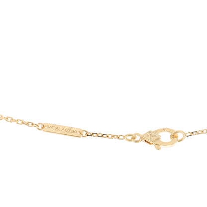 Van Cleef & Arpels 18K Yellow Gold Carnelian Vintage Alhambra Pendant Necklace 5 of 6
