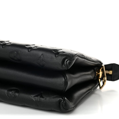 Louis Vuitton Lambskin Embossed Monogram Coussin PM Black 9 of 9