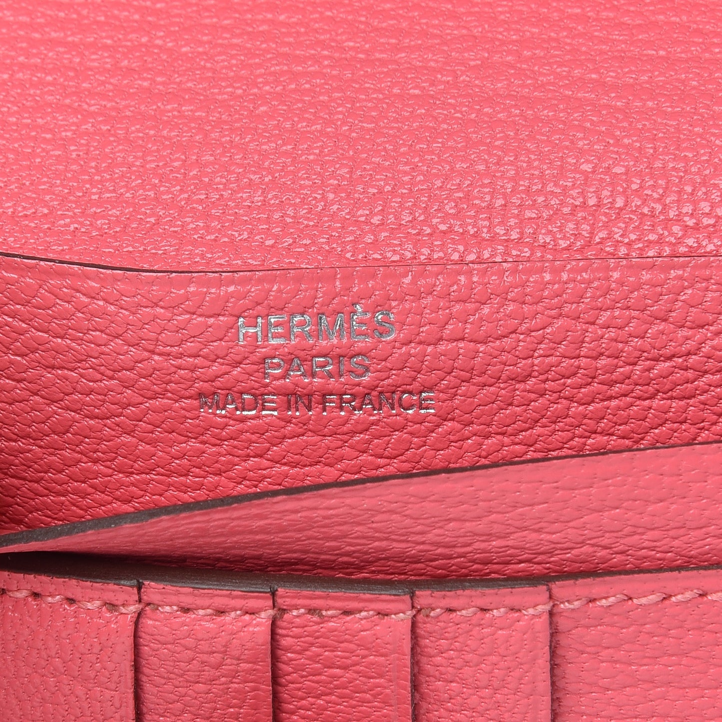 Chevre Mysore Bearn Compact Wallet Rose Lipstick