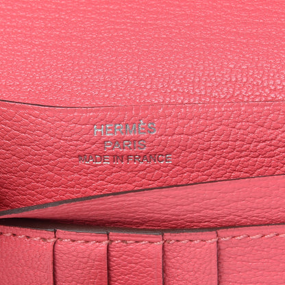 Hermes Chevre Mysore Bearn Compact Wallet Rose Lipstick 6 of 10