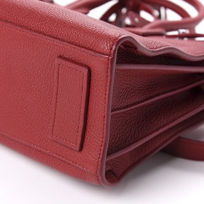 Saint Laurent Grained Calfskin Baby Sac De Jour Souple Red 8 of 12
