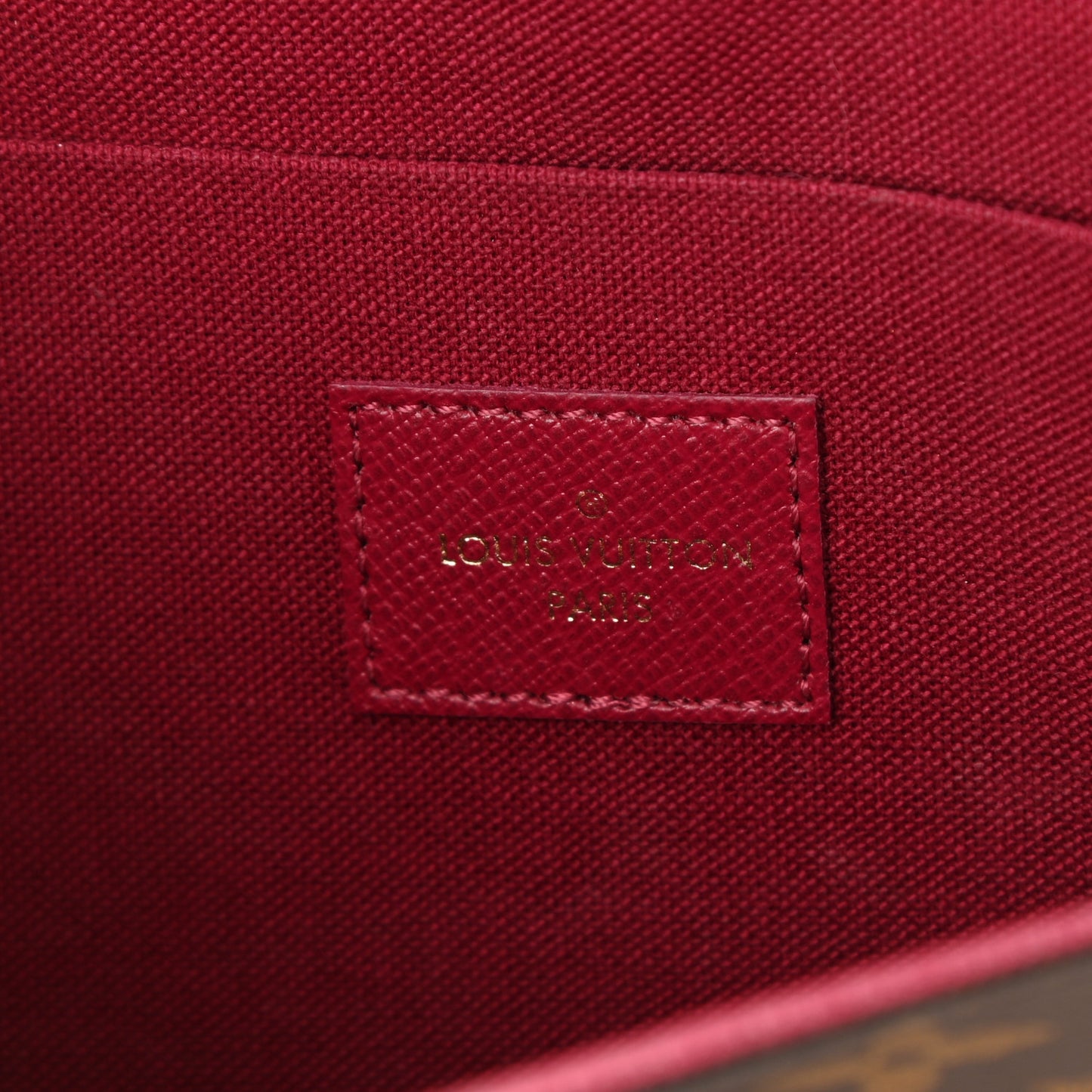 Monogram Pochette Felicie Chain Wallet Fuchsia