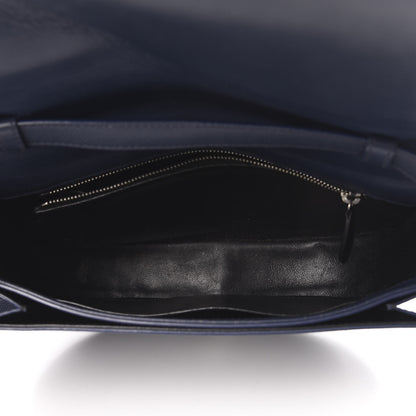 Balenciaga Grained Calfskin Logo Print S Ville Day Bag Bleu Canopee 5 of 16