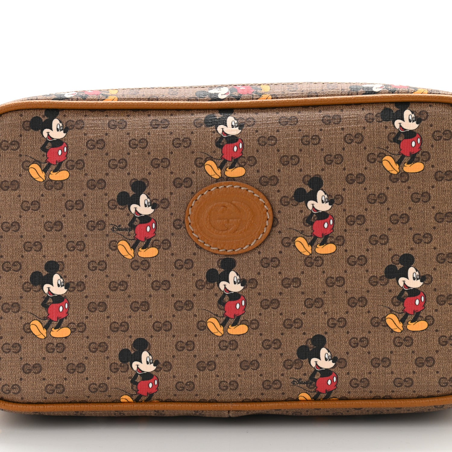 Gucci X DISNEY Mini Vintage GG Supreme Monogram Mickey Mouse Small Belt Bag 95 38 Beige Vintage Sun Oil 8 of 10