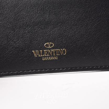 Valentino Garavani Vitello Rockstud Card Holder Black 6 of 9