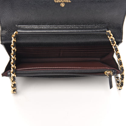 Chanel Caviar Quilted Wallet On Chain WOC Black 4 of 11