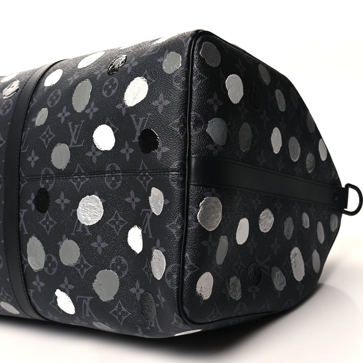 LV X YK Monogram Eclipse Keepall Bandouliere 55 Black Silver