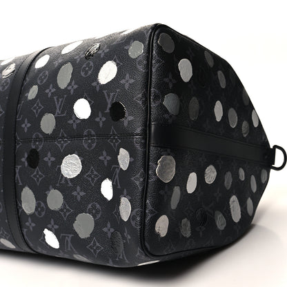 Louis Vuitton LV X YK Monogram Eclipse Keepall Bandouliere 55 Black Silver 8 of 8