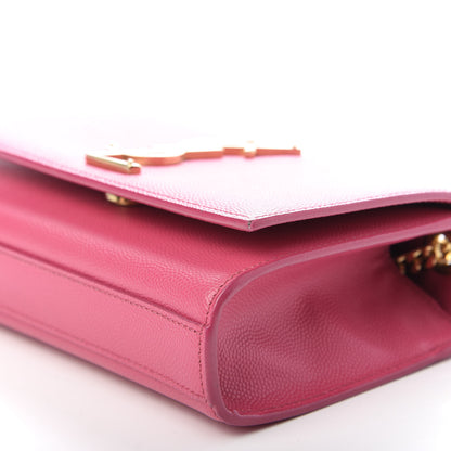 Saint Laurent Grain De Poudre Small Monogram Kate Satchel Bubblegum 6 of 9