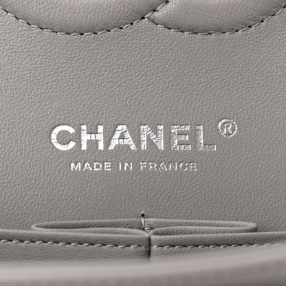 Chanel Lambskin Quilted Medium Double Flap Grey 6 of 11