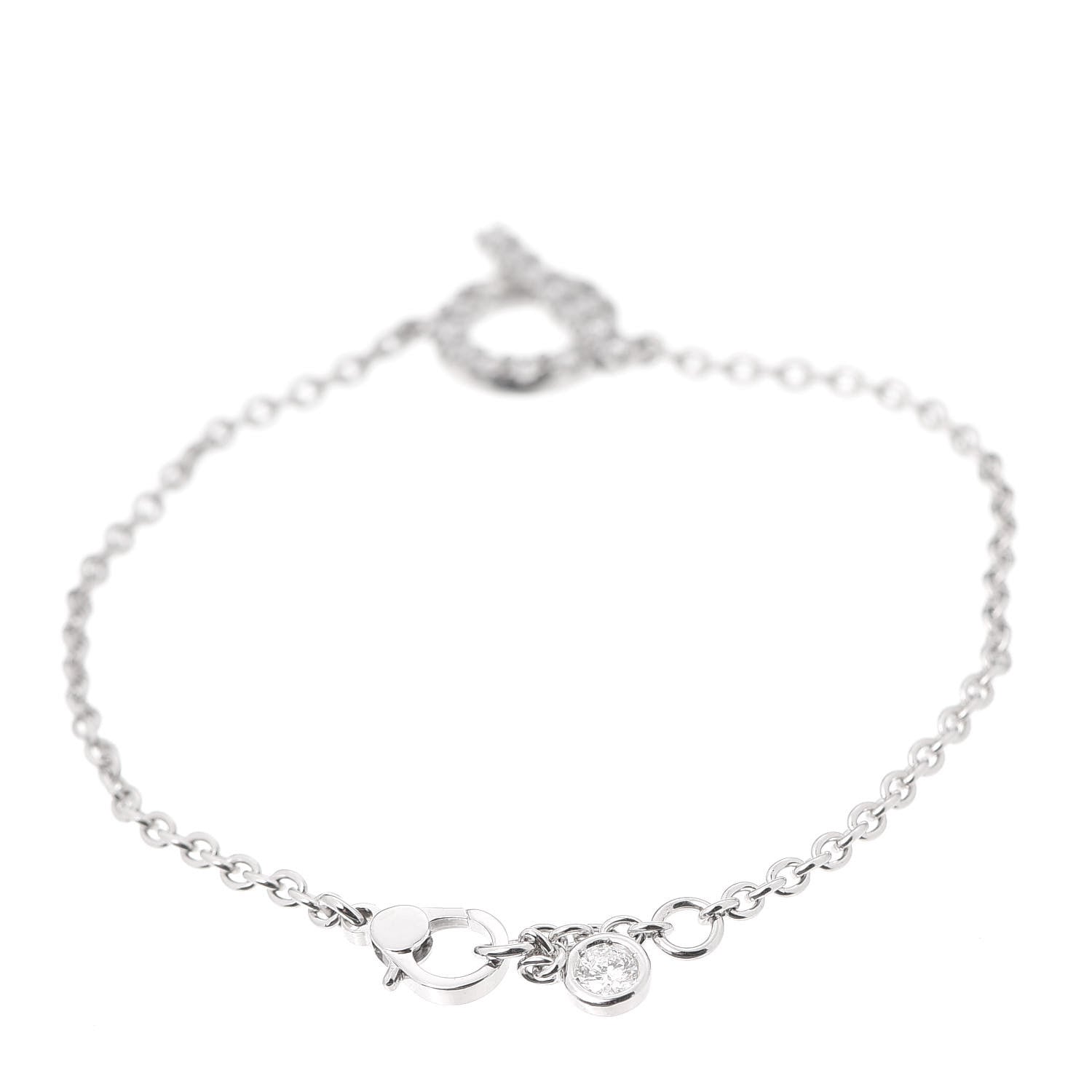 Hermes 18K White Gold Diamond Finesse Bracelet SH 3 of 5