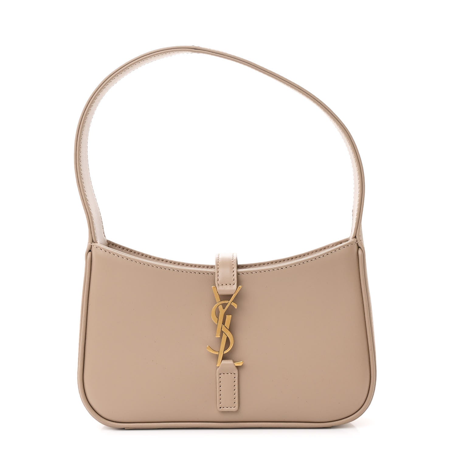 Saint Laurent Vegetable Le 5 A 7 Mini Hobo Dark Beige 1 of 11