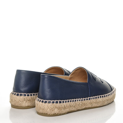 Chanel Lambskin CC Espadrilles 36 Dark Navy 4 of 9