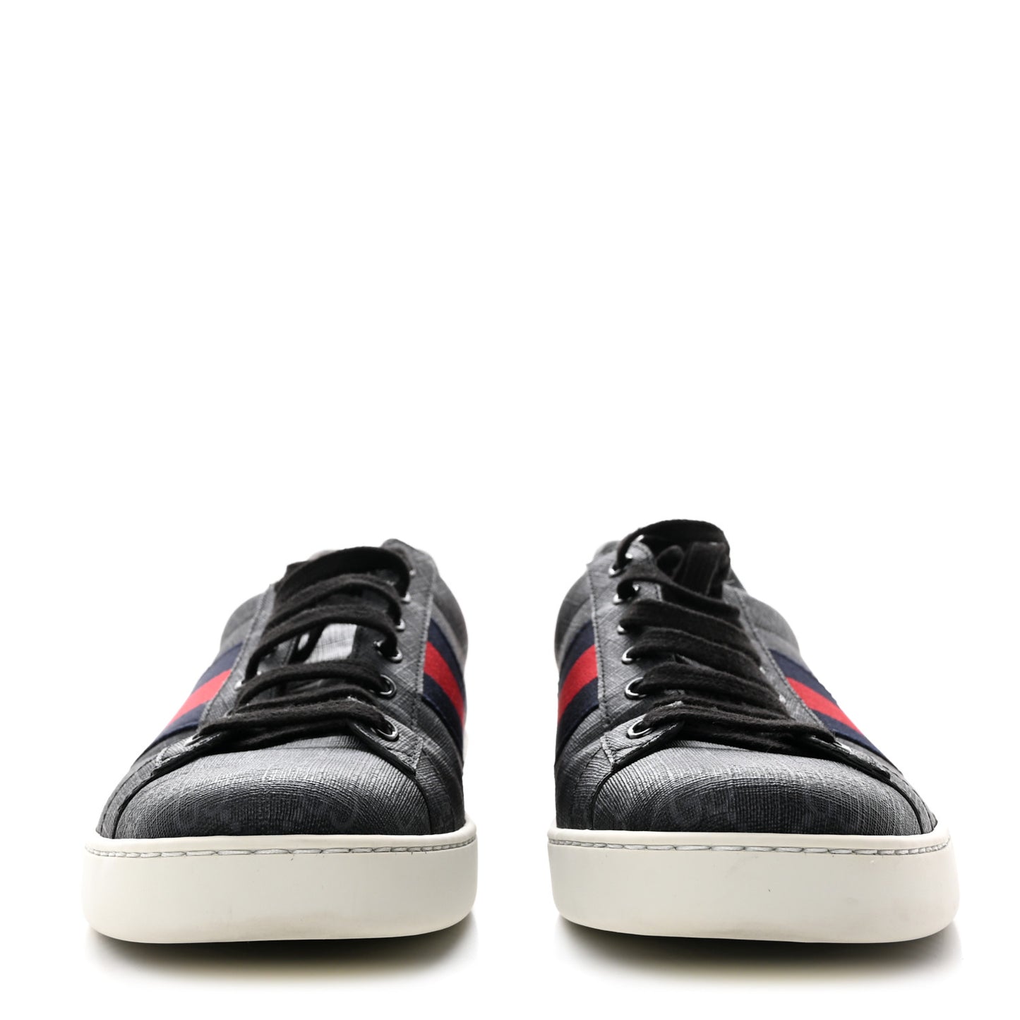 GG Supreme Monogram Ayers Web Mens New Ace Sneakers 9.5 Black