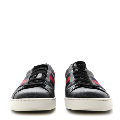 Gucci GG Supreme Monogram Ayers Web Mens New Ace Sneakers 9.5 Black 2 of 10