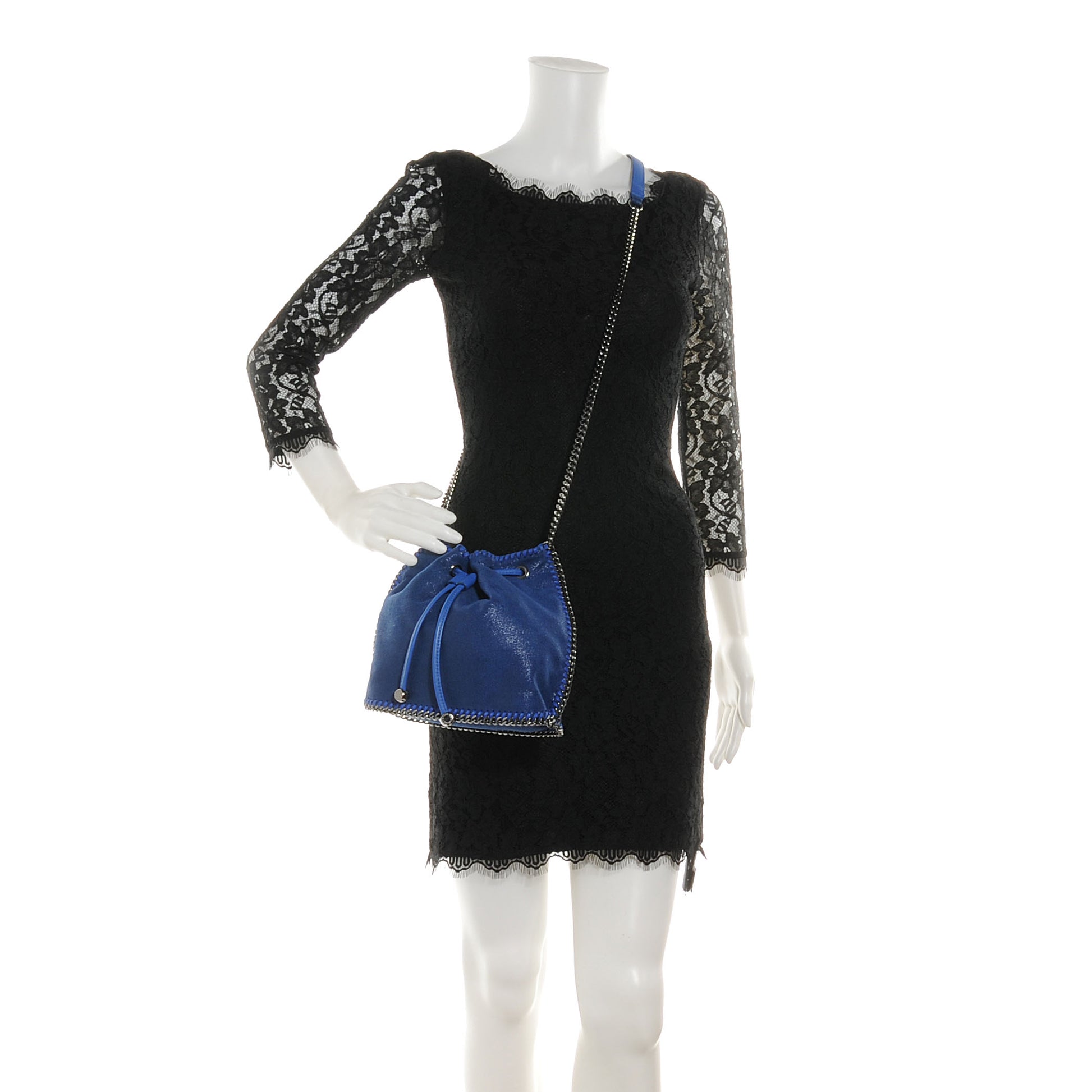 Stella McCartney Faux Leather Small Falabella Shoulder Bag Blue 10 of 16