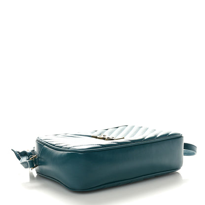 Saint Laurent Calfskin Matelasse Monogram Lou Camera Bag Sea Turquoise 4 of 10