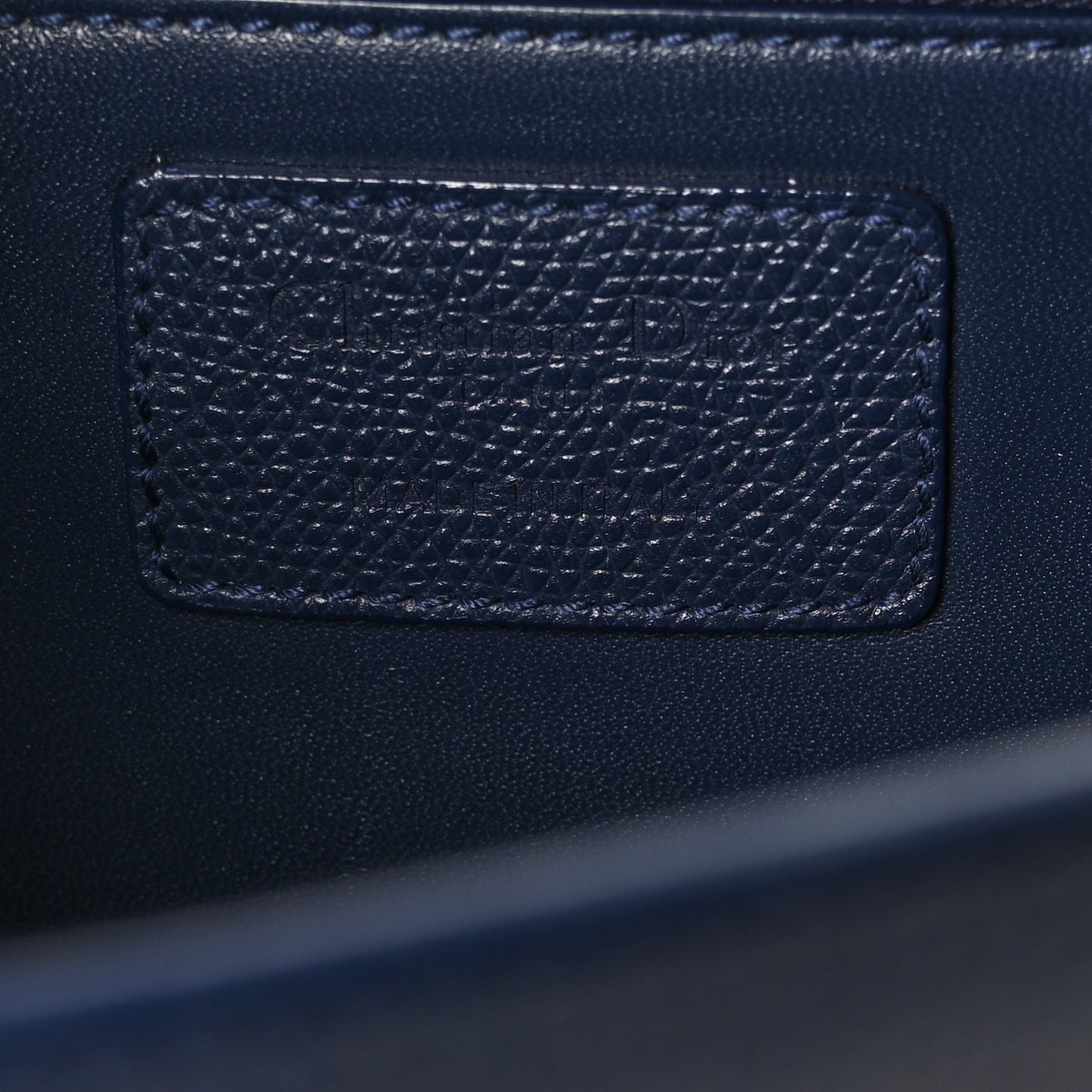 Ultra Matte Grained Calfskin 30 Montaigne Flap Bag Navy