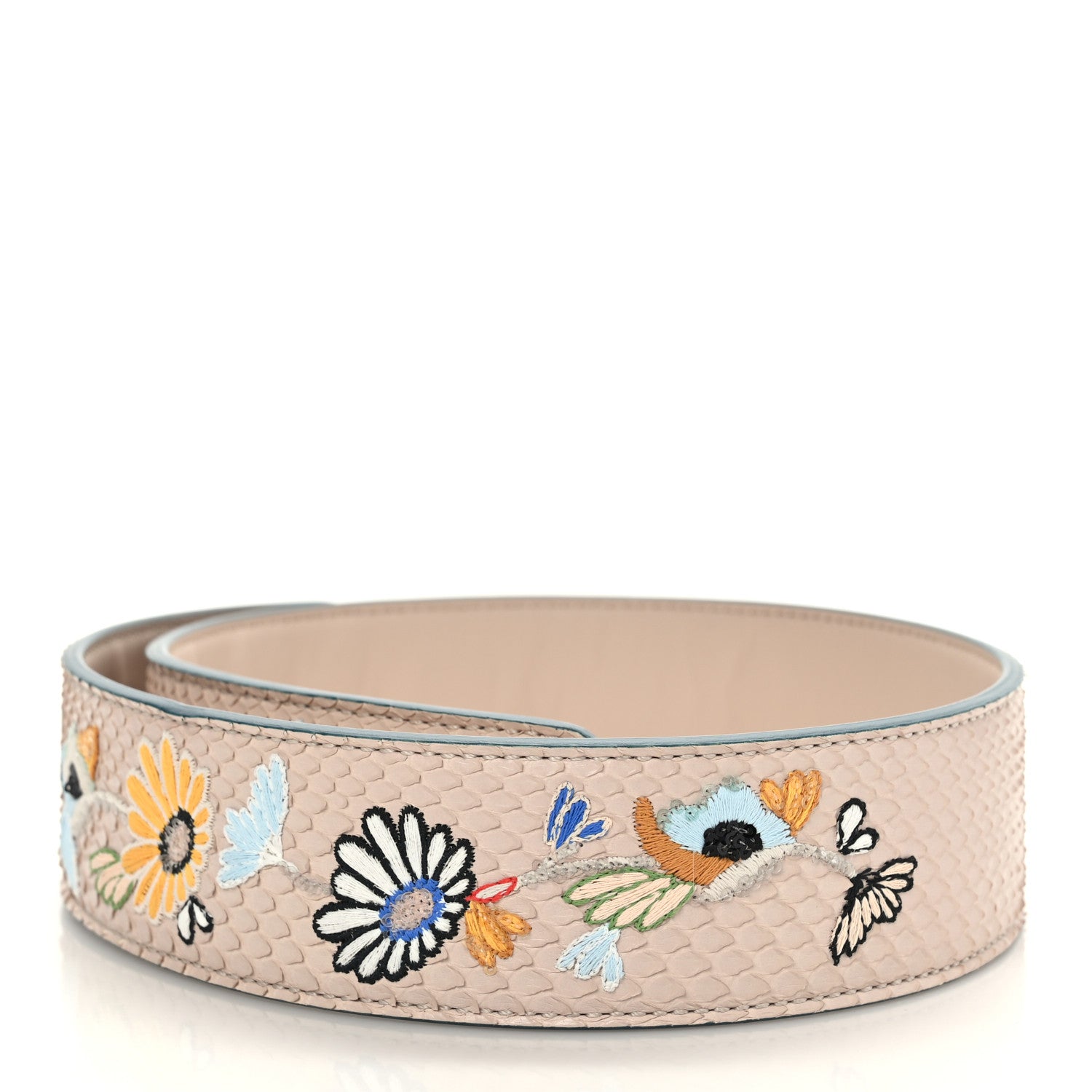 Fendi Snakeskin Vitello Embroidered Strap You Soap Multicolor 2 of 4