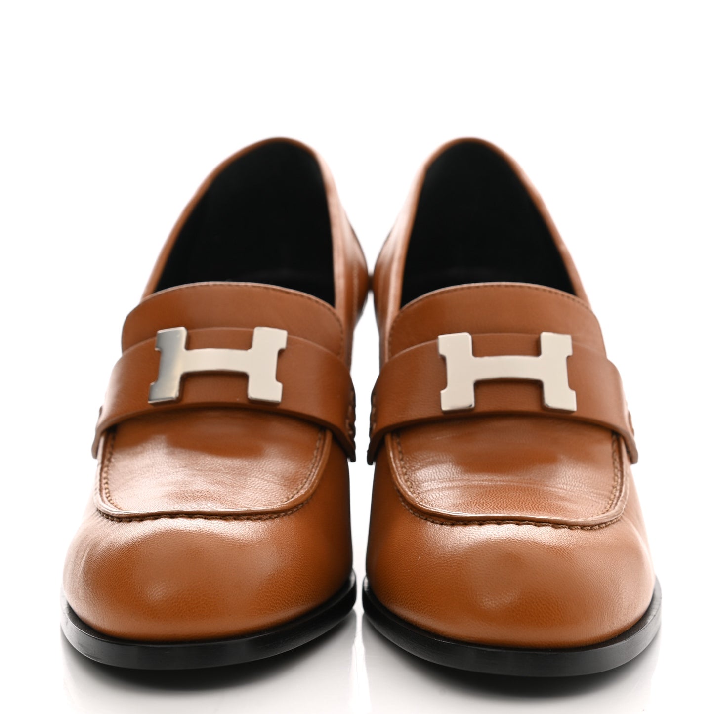 Goatskin Womens Dauphine 70 Moccasin Loafers 40 Beige Dore