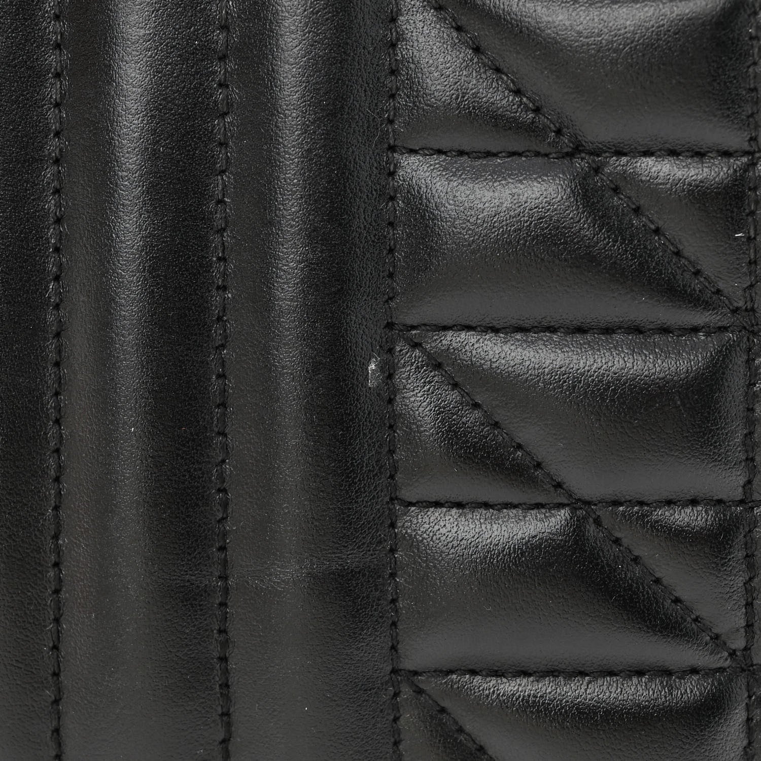 Gucci Calfskin Matelasse Aria Small GG Marmont Chain Shoulder Bag Black 12 of 13