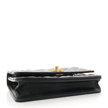 Chanel Lambskin Quilted Pillow Crush Wallet On Chain WOC Black 4 of 11
