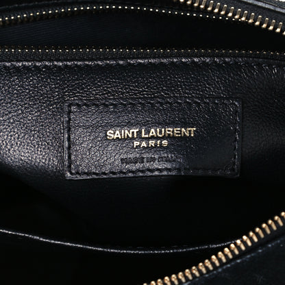 Saint Laurent Suede All-Over Monogram Crossbody Black 6 of 10