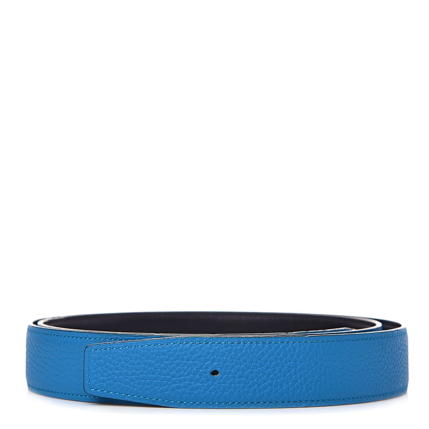 Hermes Box Togo 32mm Belt Strap 110 Black Bleu Zanzibar 1 of 6