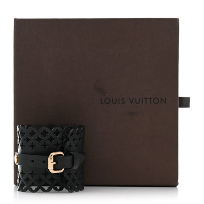 Louis Vuitton Calfskin Flower It Bracelet 17 Black 6 of 6