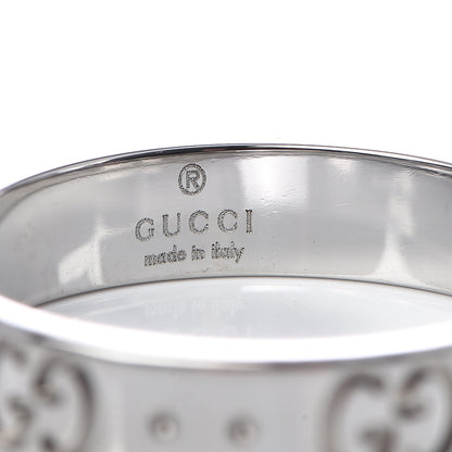 Gucci 18K White Gold 4mm Icon Thin Band Ring 54 6.75 4 of 4