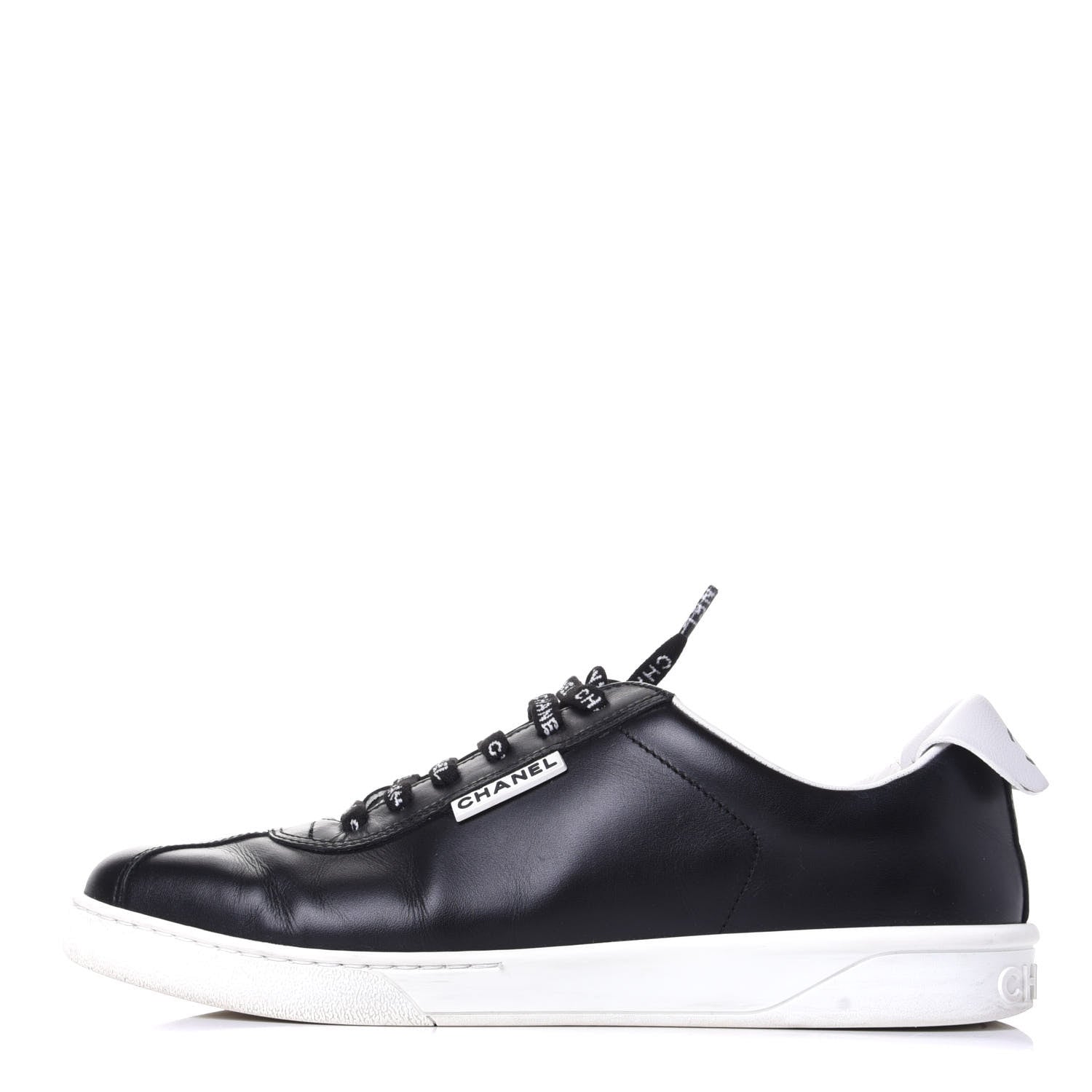 Chanel Calfskin CC Womens Sneakers 40.5 Black 1 of 11