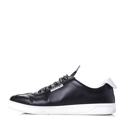 Chanel Calfskin CC Womens Sneakers 40.5 Black 1 of 11