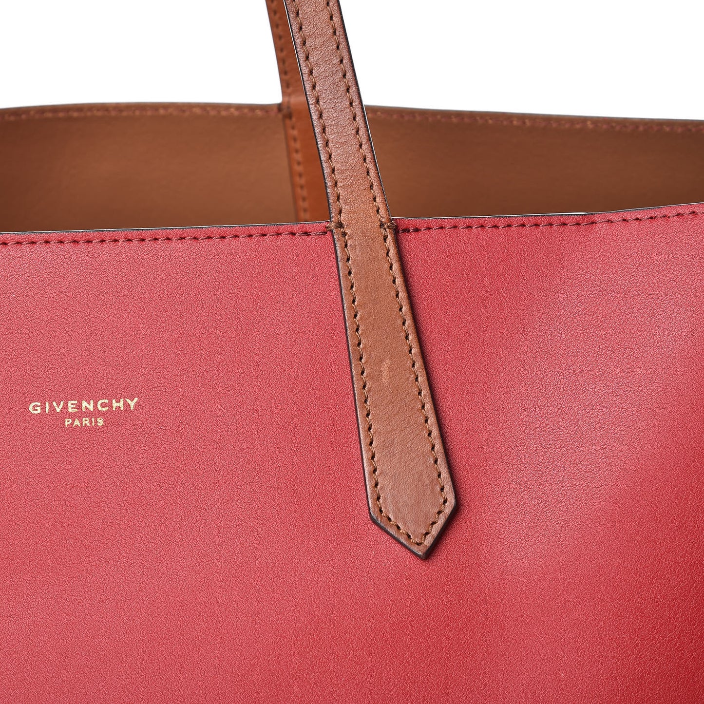 Calfskin Medium GV Shopper Tote Dark Red