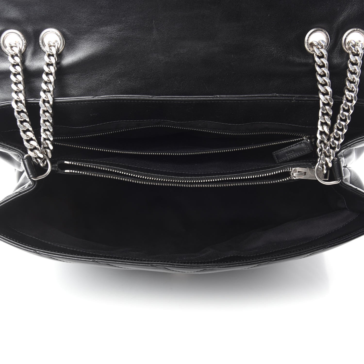 Saint Laurent Calfskin Y Quilted Monogram Large Loulou Chain Satchel Black 5 of 12