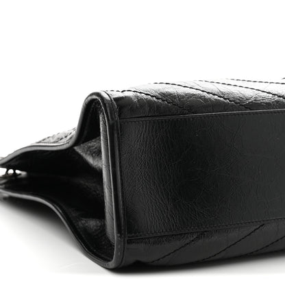 Saint Laurent Crinkled Calfskin Matelasse Monogram Large Niki Shopper Tote Black 9 of 11