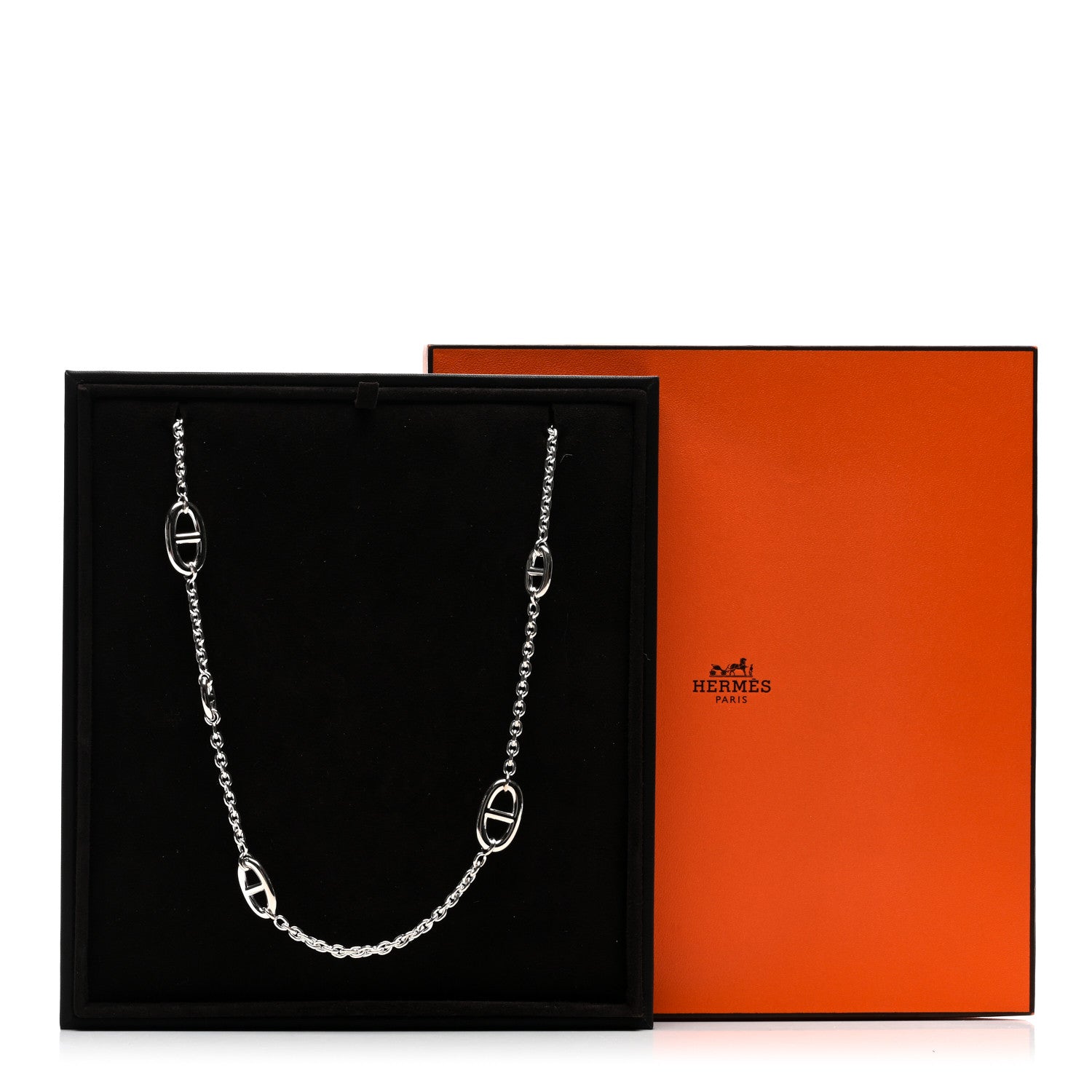 Hermes Sterling Silver Farandole Necklace 80 5 of 5