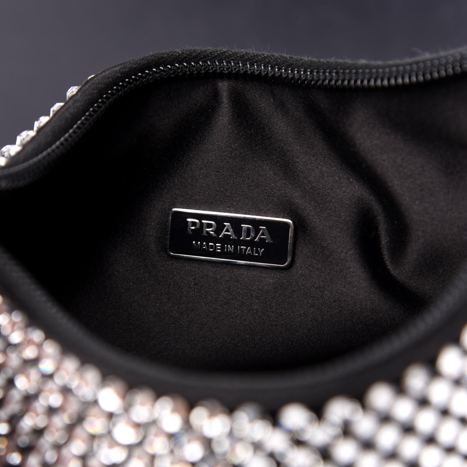 Prada Satin Crystal Mini Re-Edition 2000 Bag Cristal 6 of 12